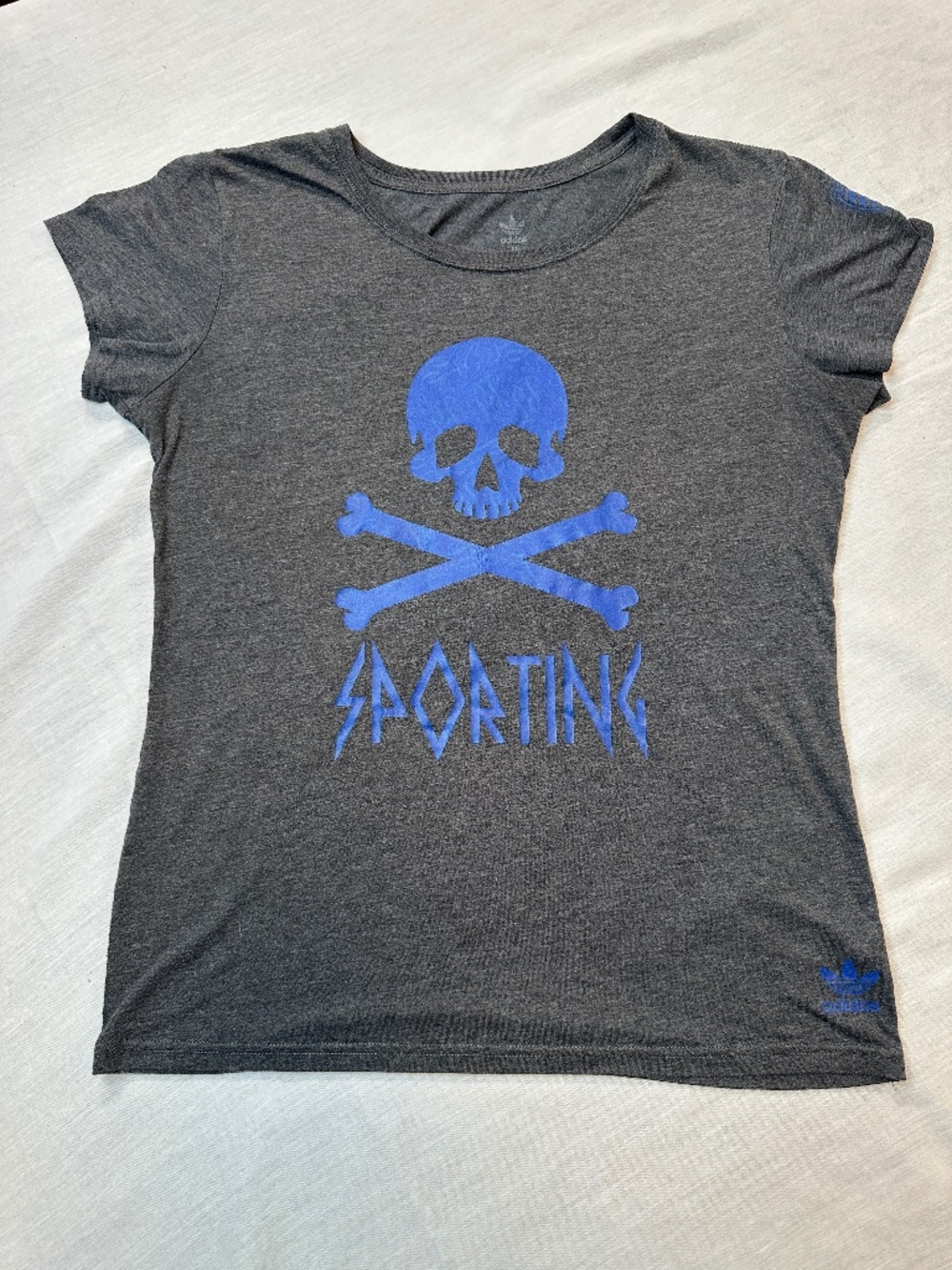 Adidas MLS Sporting KC Skull and Crossbones Tee Women's XL